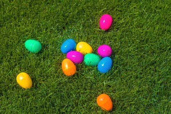 Assorted plastic egg containers