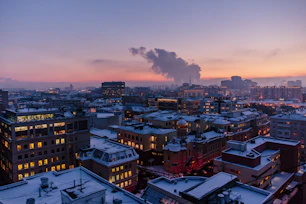 buildings during golden hour