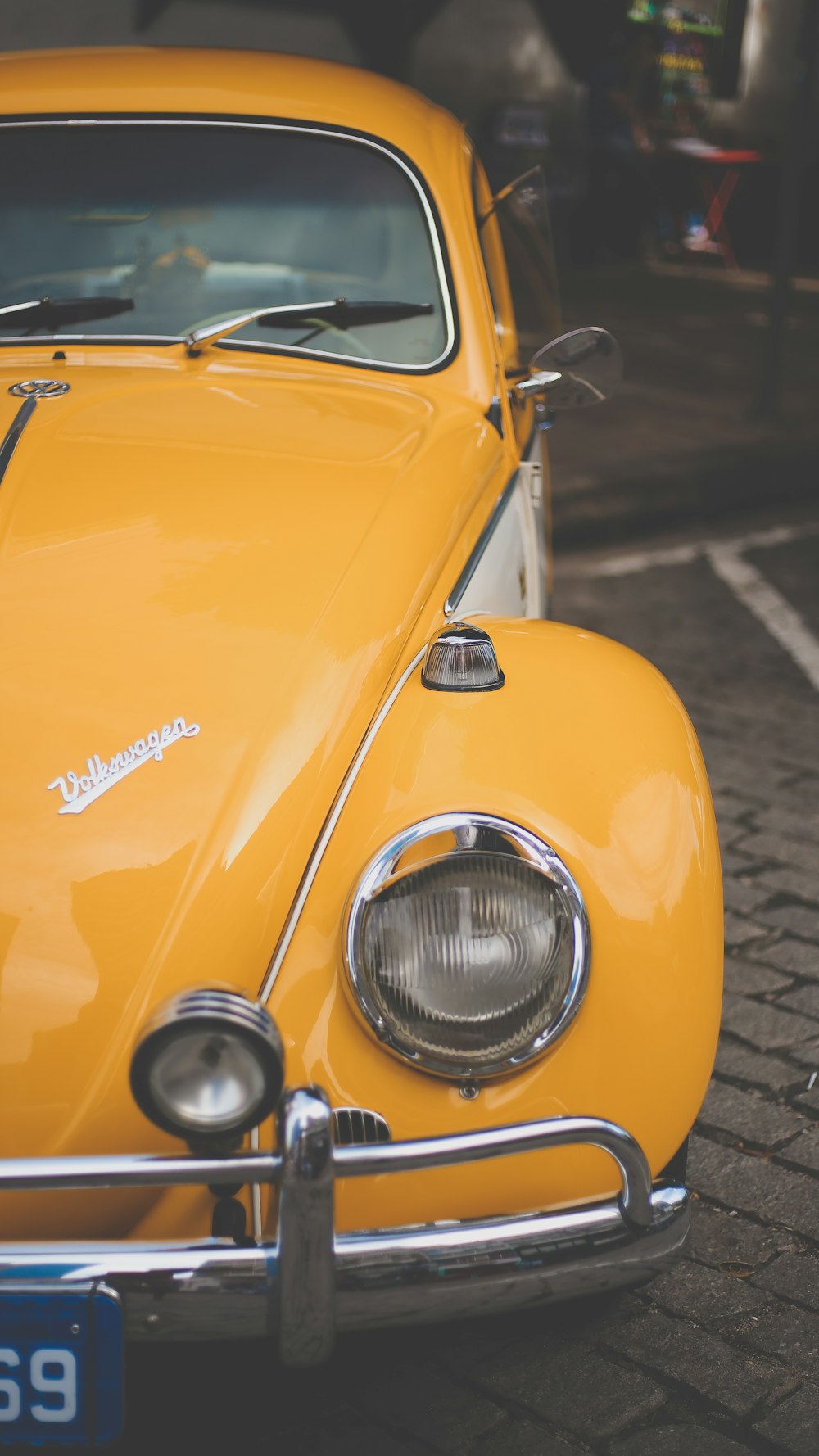 yellow Volkswagen Beetle