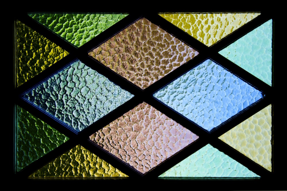 multicolored glass window