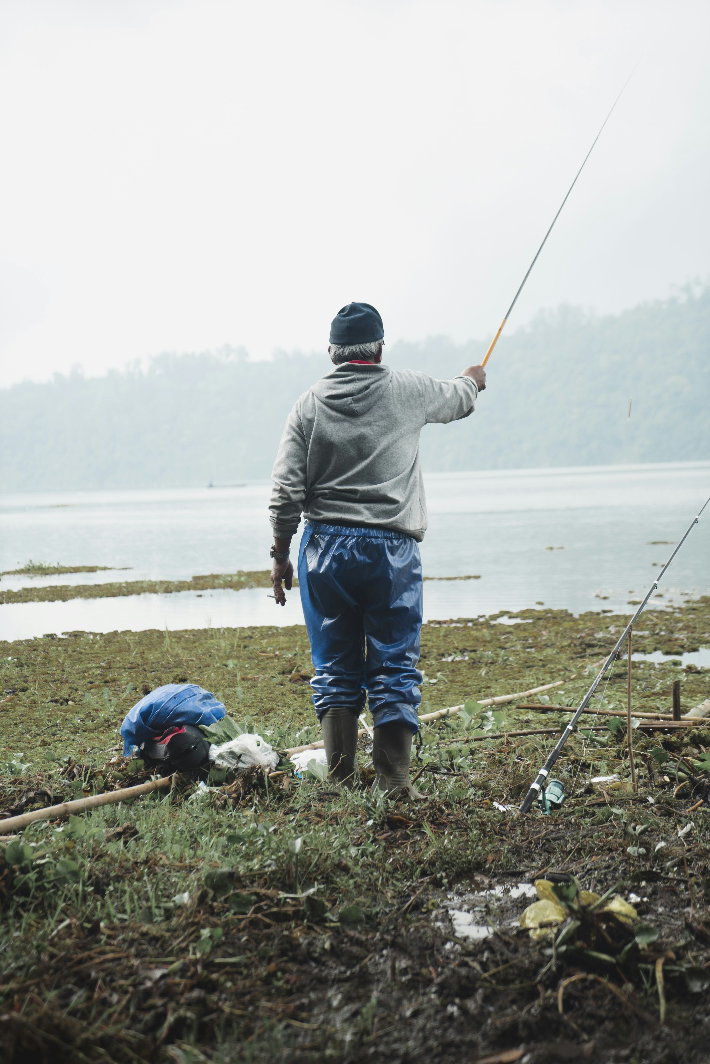 Fisherman at Buyan Lake