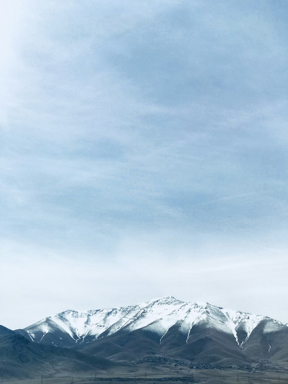 mountain covered with snow