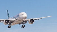white PIA airplane