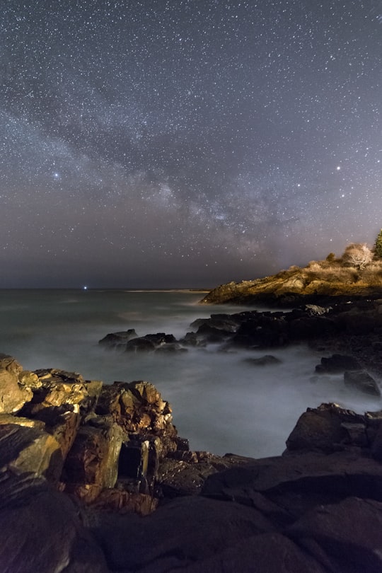 mountains under starry sky in New England United States