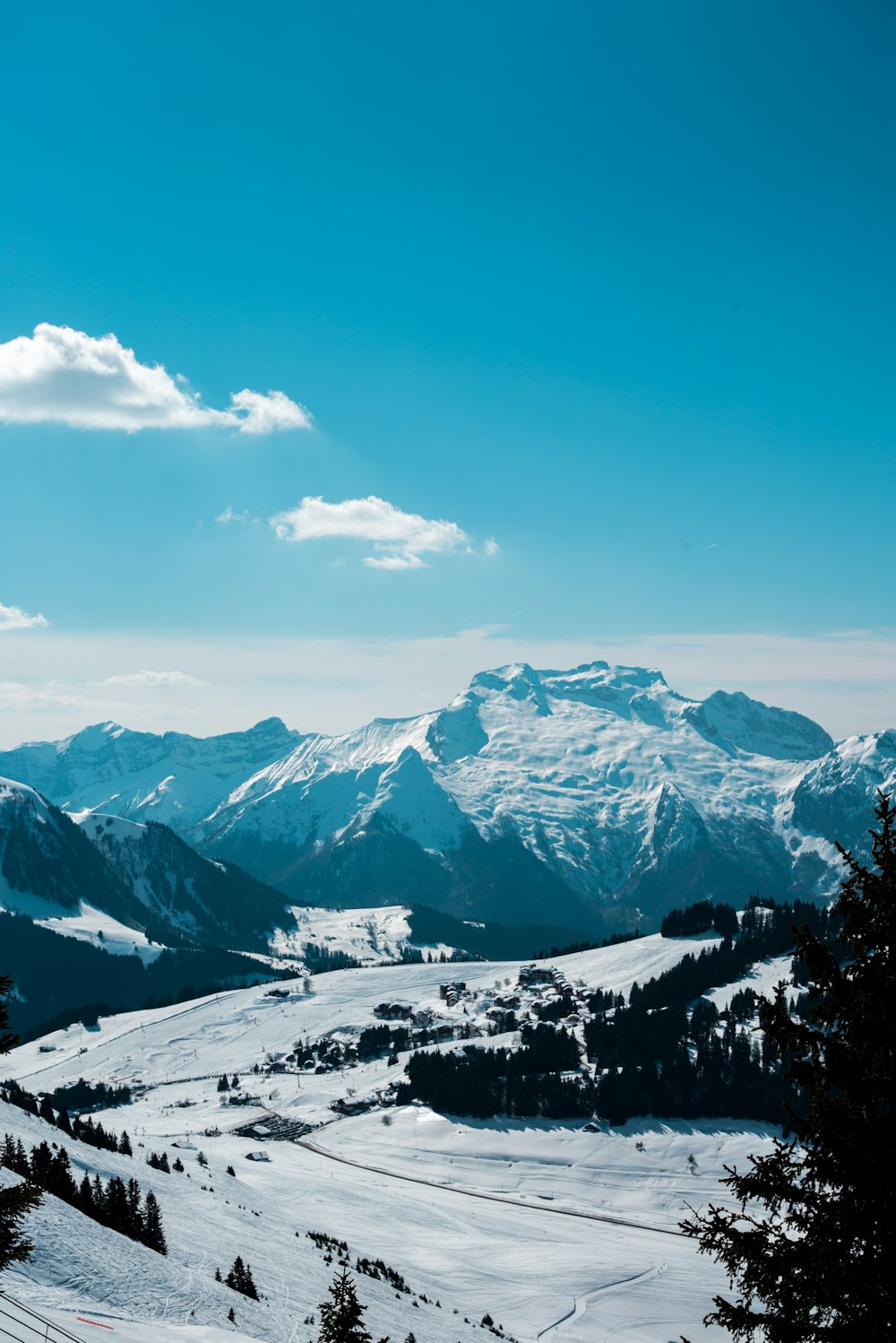 montanha coberta de neve