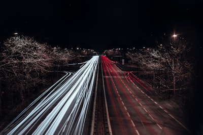 timelapse photography of cars during nighttime