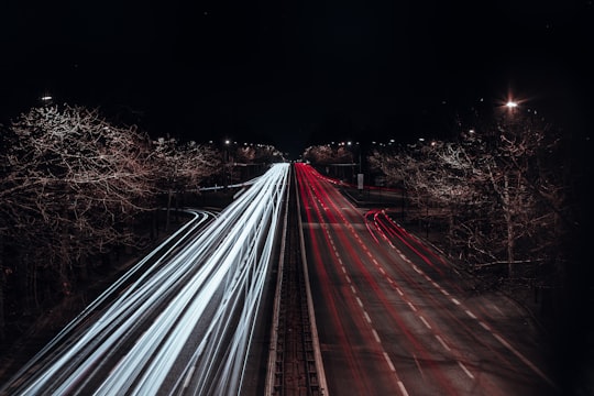 timelapse photography of cars during nighttime in Turin Italy