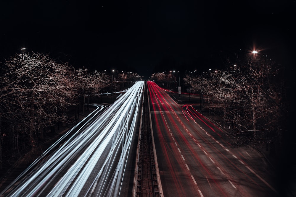 timelapse photography of cars during nighttime