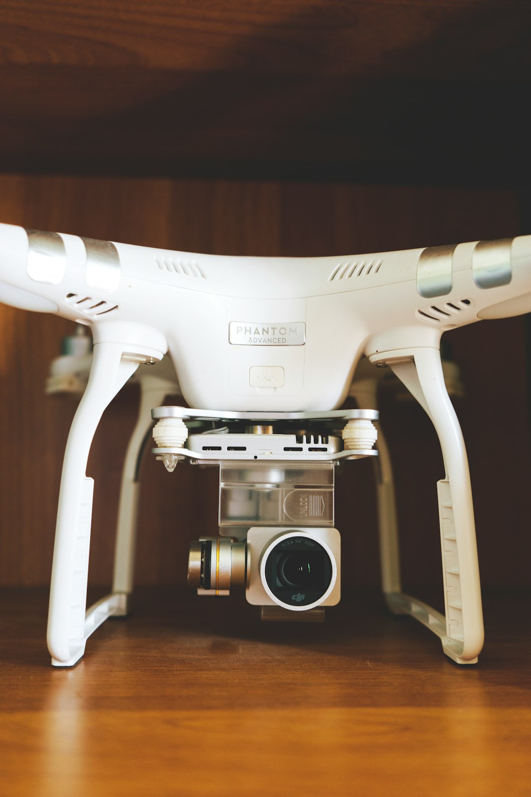 shallow focus white camera drone