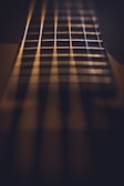 close-up photo of guitar strings