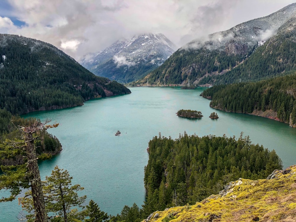 aerial photography of body of water