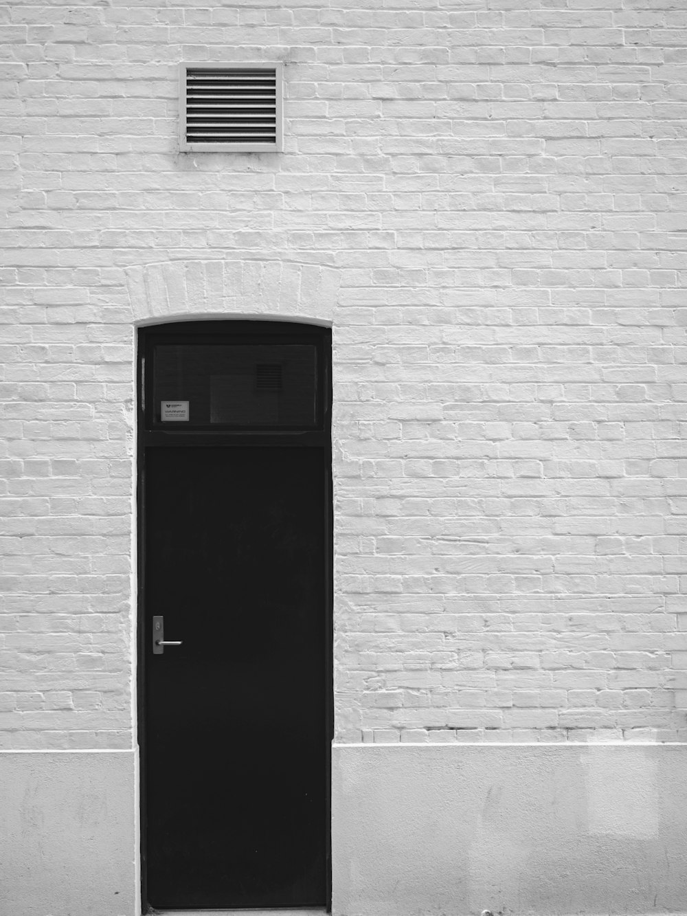 closed black door