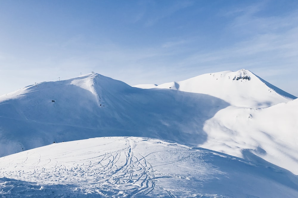 snow filled mountain