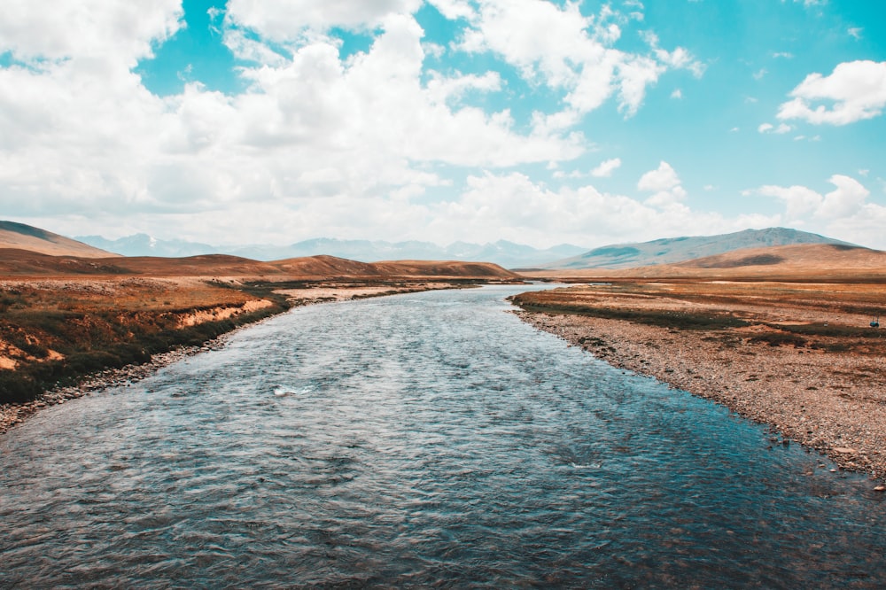 clear sky over river