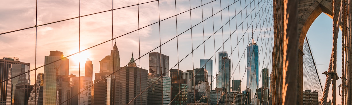 Brooklyn Bridge during golden hour