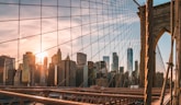 Brooklyn Bridge during golden hour