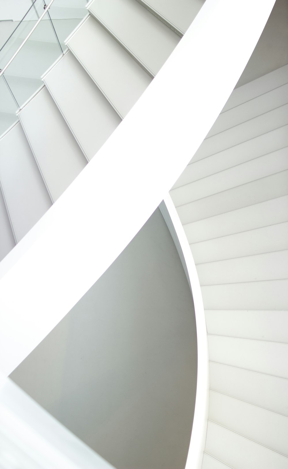 aerial photography of spiral stairs