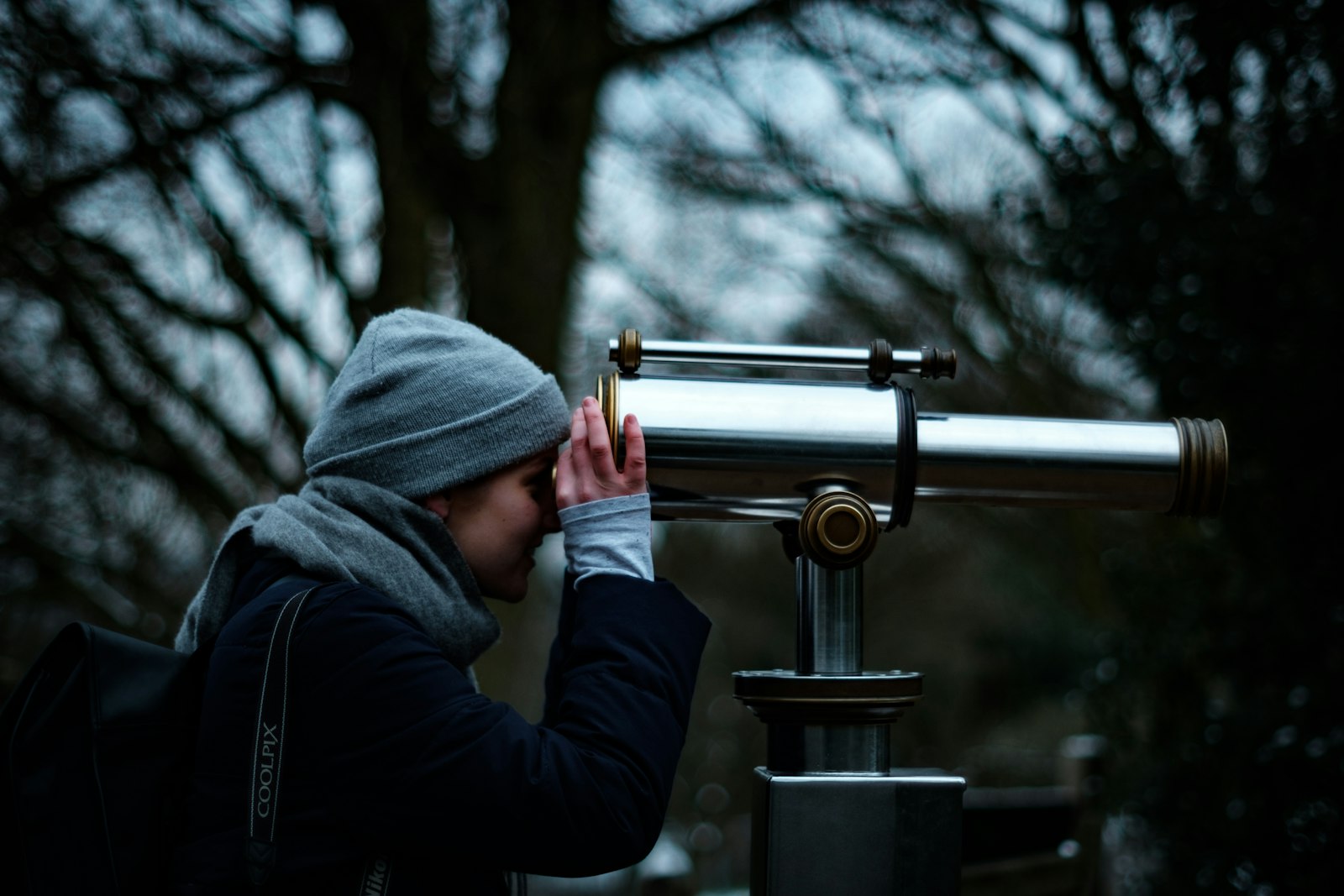 Fujifilm X-Pro2 sample photo. Person looking at telescope photography