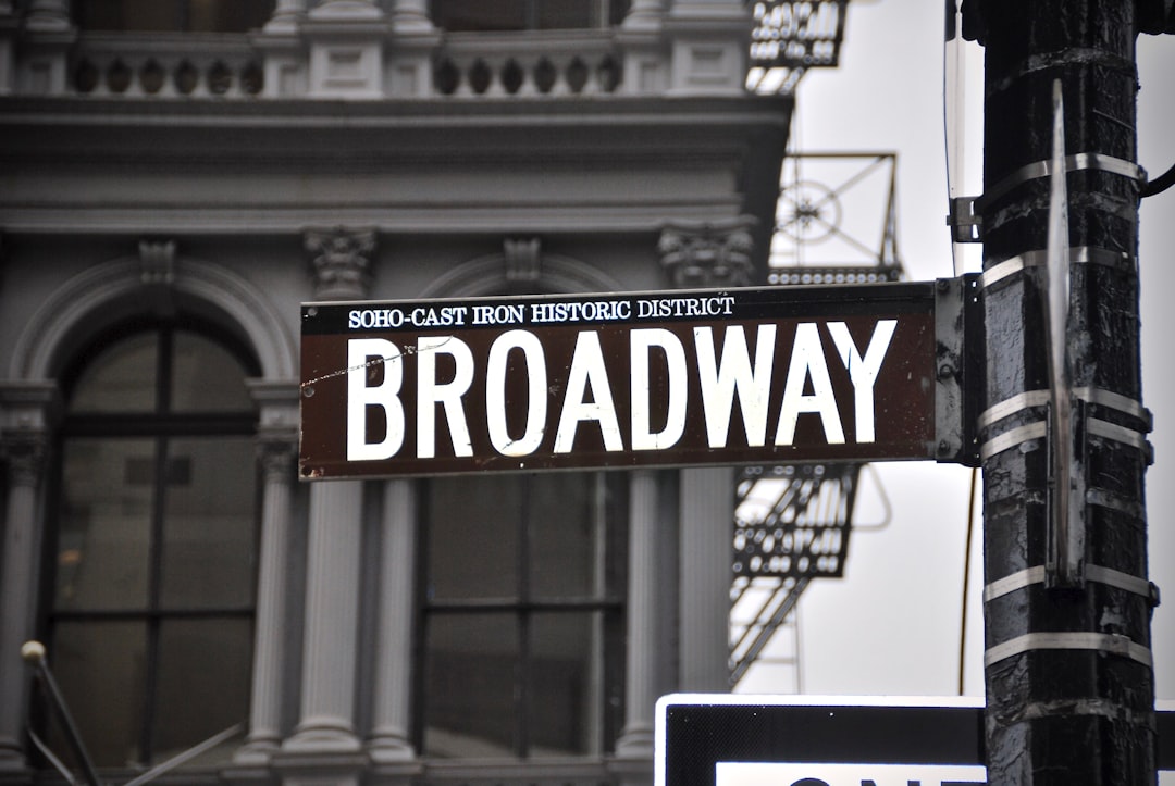 Broadway signboard, Walkin in New York’s Soho neighborhood on a rainy day…
