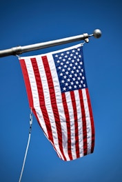 USA flag on pole