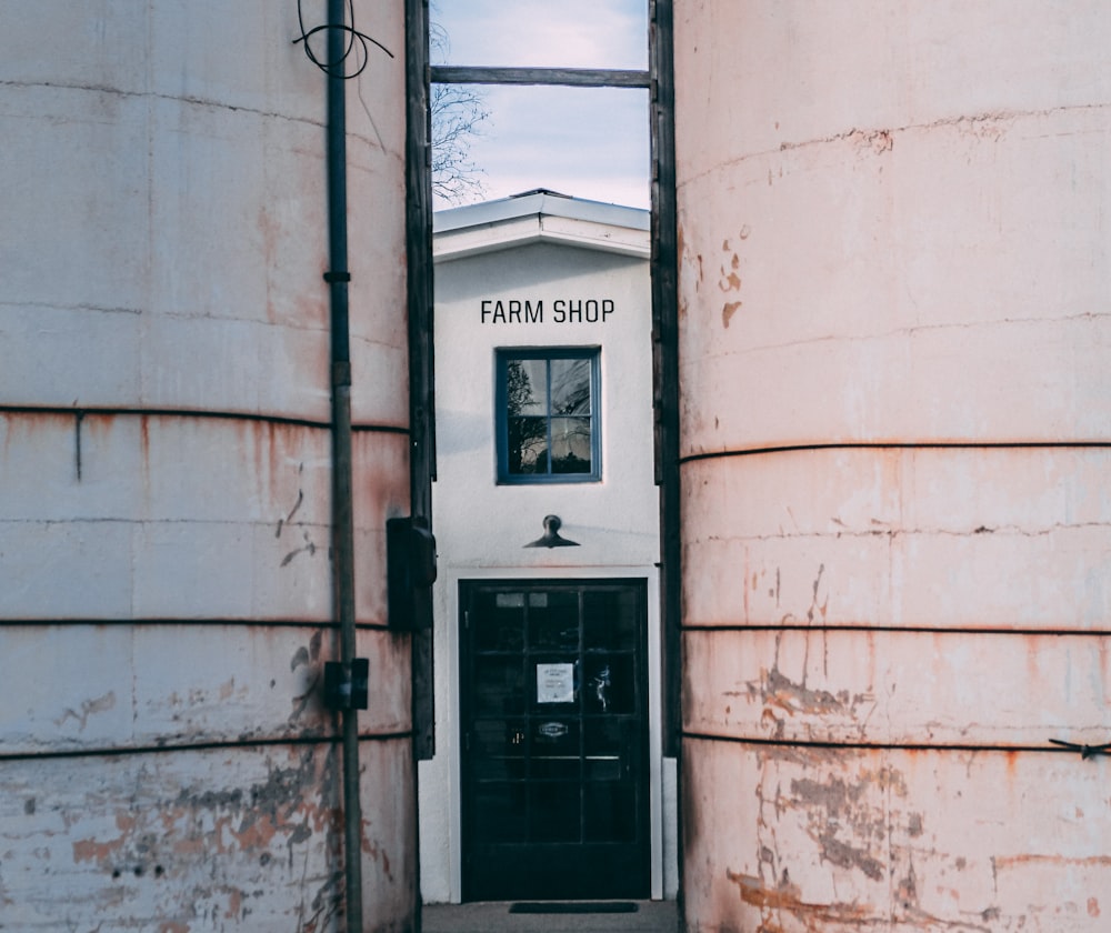 black Farm Shop door closed