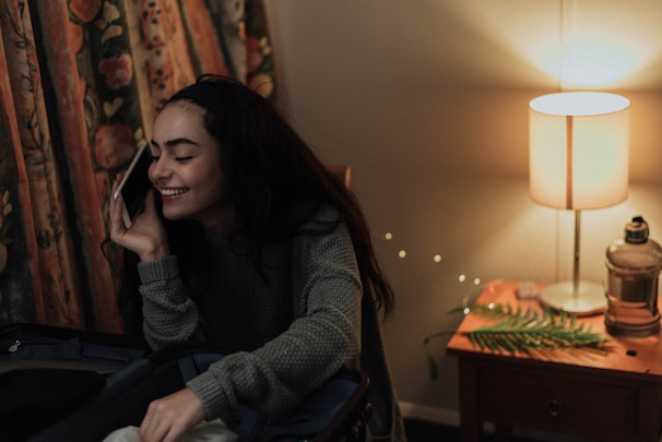Talk to someone on the phone for listening or advice