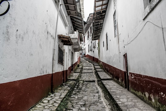 view of an alley in Cuetzalan Mexico