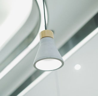 white ceiling lamp