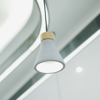 white ceiling lamp