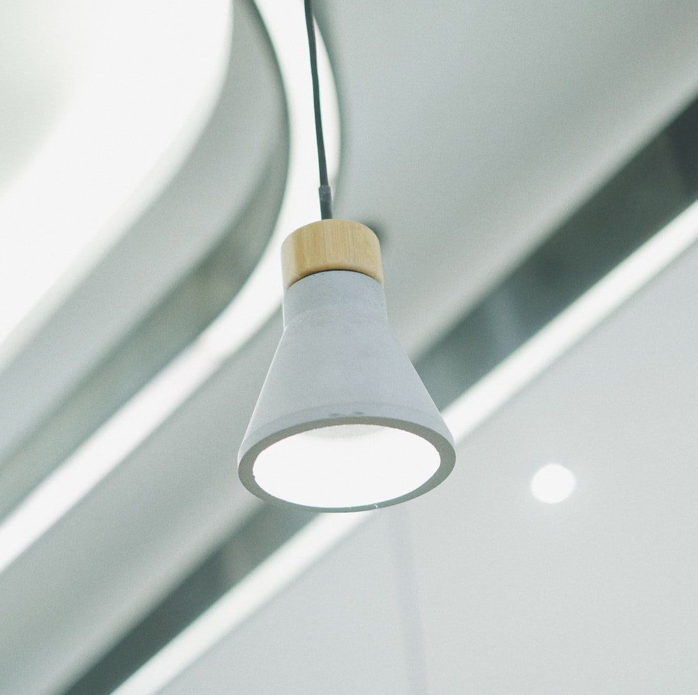 white ceiling lamp