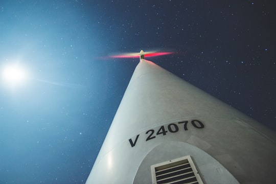 white spaceship with moon background in Mosonmagyaróvár Hungary