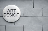 Art Design signage on wall