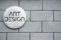 Art Design signage on wall