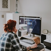 woman browsing on the internet