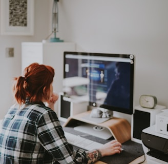 woman browsing on the internet