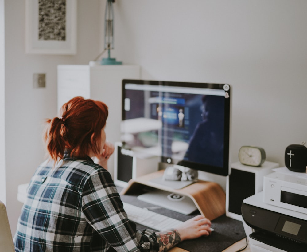 woman browsing on the internet