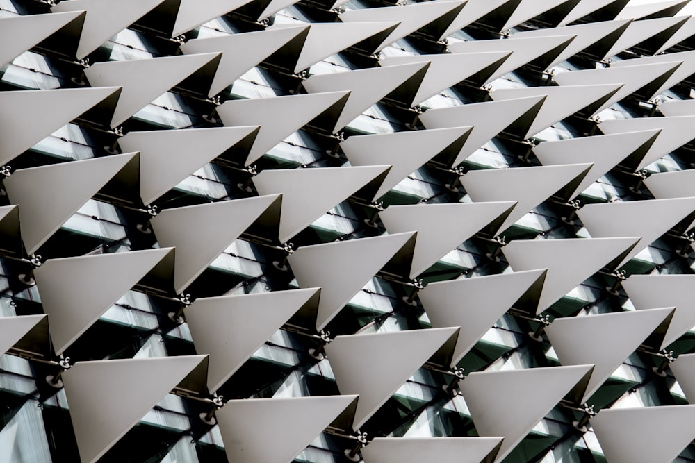a very large group of metal triangles