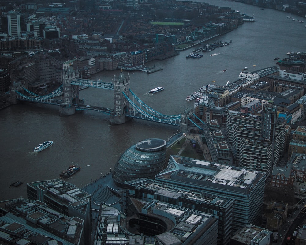 aerial view of London Bridge