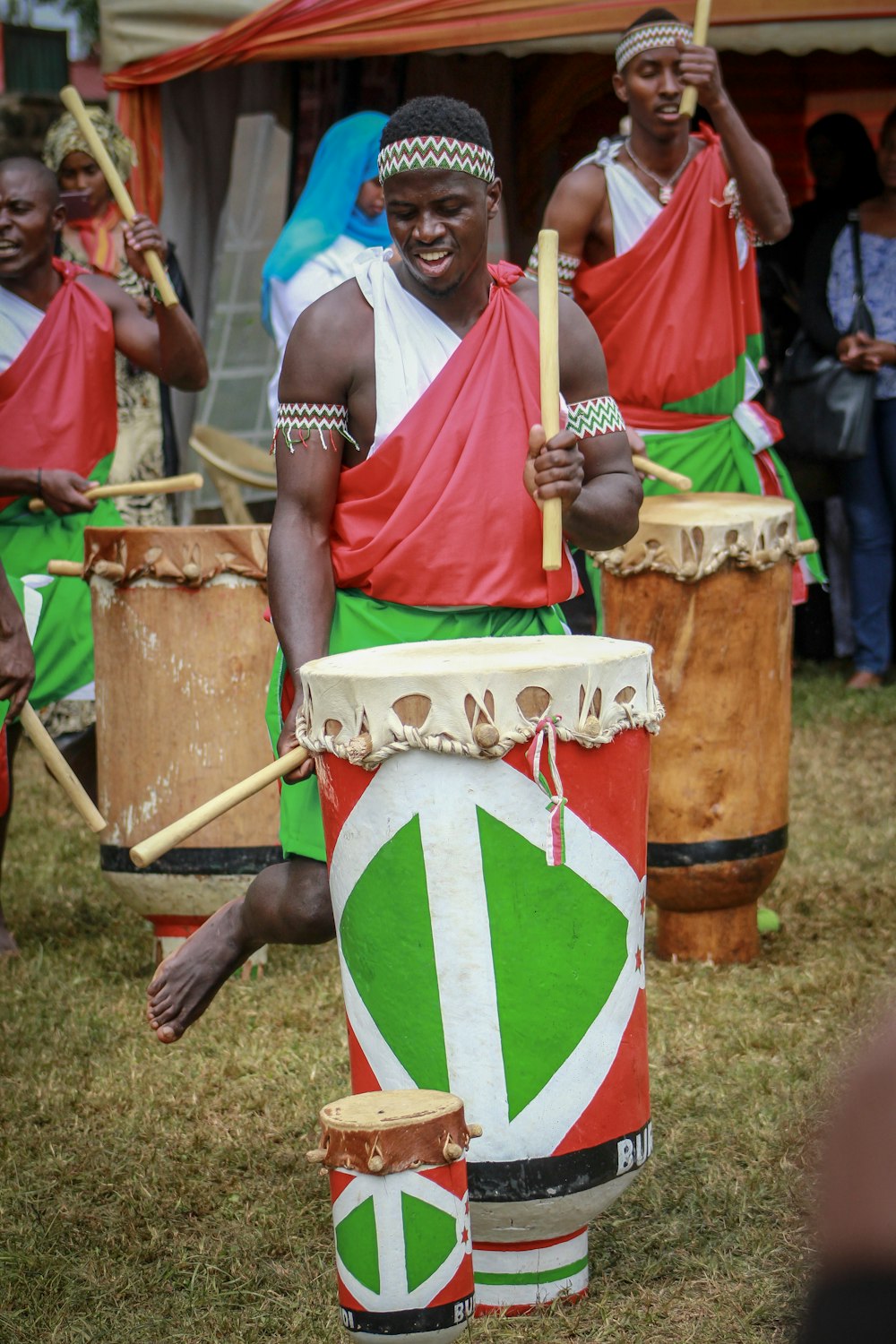 man playing percussion instrument