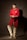 men's red long-sleeved dress