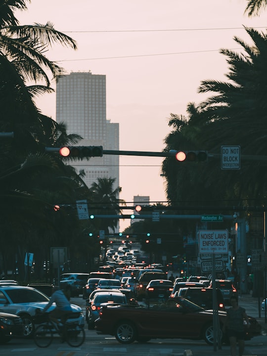 cars on road in Miami Beach United States