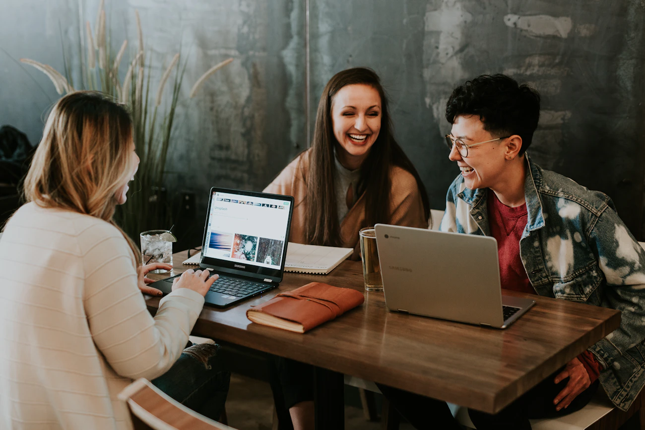 Online community members planning an experience together