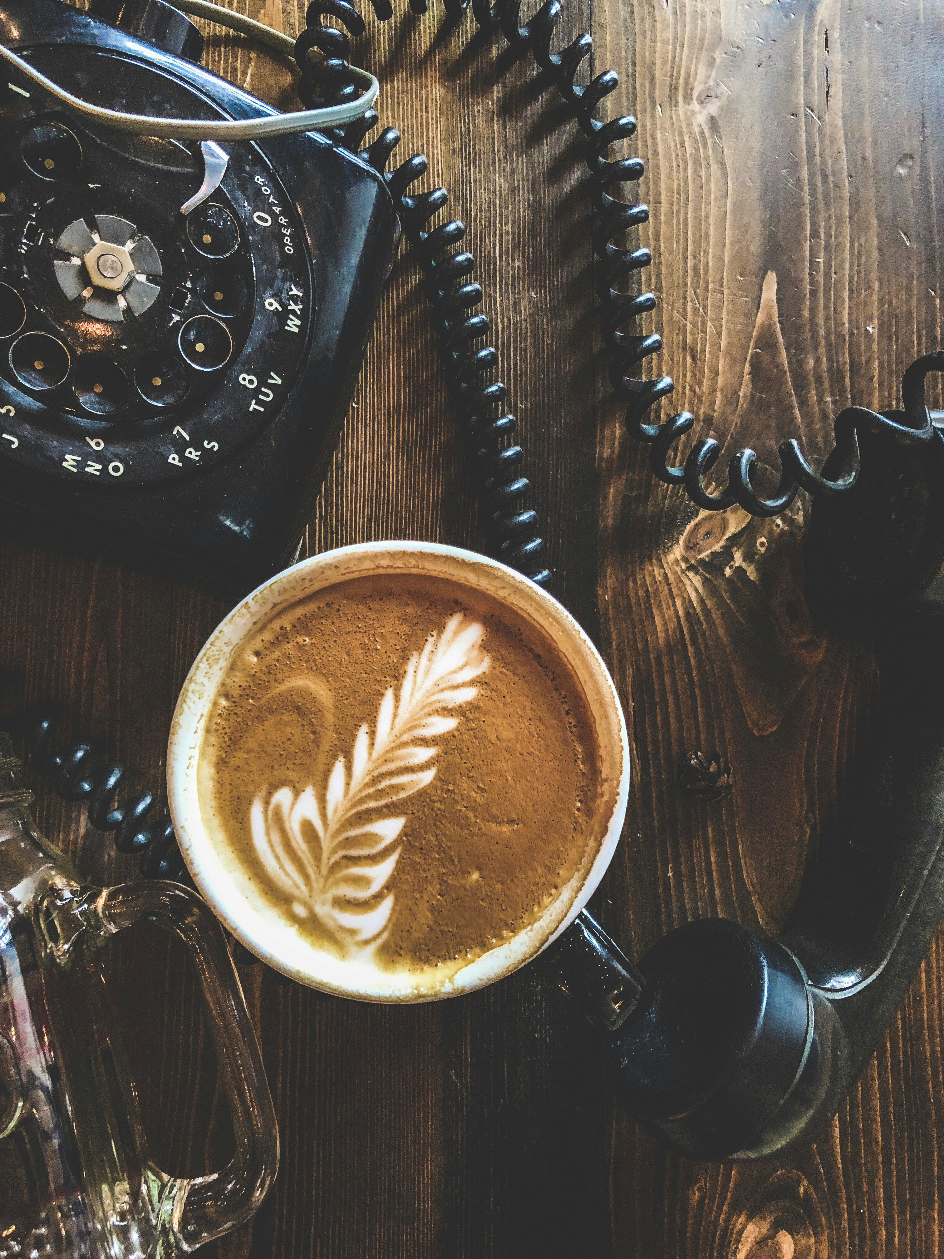coffee latte art macro, wallpaper, Dynamic Coffee Wallpaper for iPhone: Elevate Your iOS Aesthetic 6