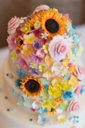 multicolored flower cake