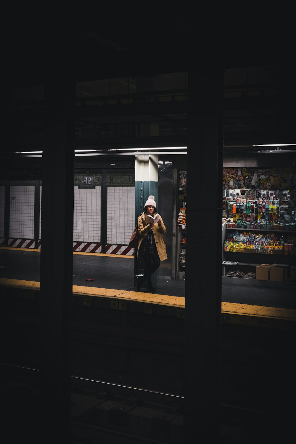 woman near store