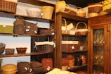 Stylish storage baskets arranged in a cozy living room setting.