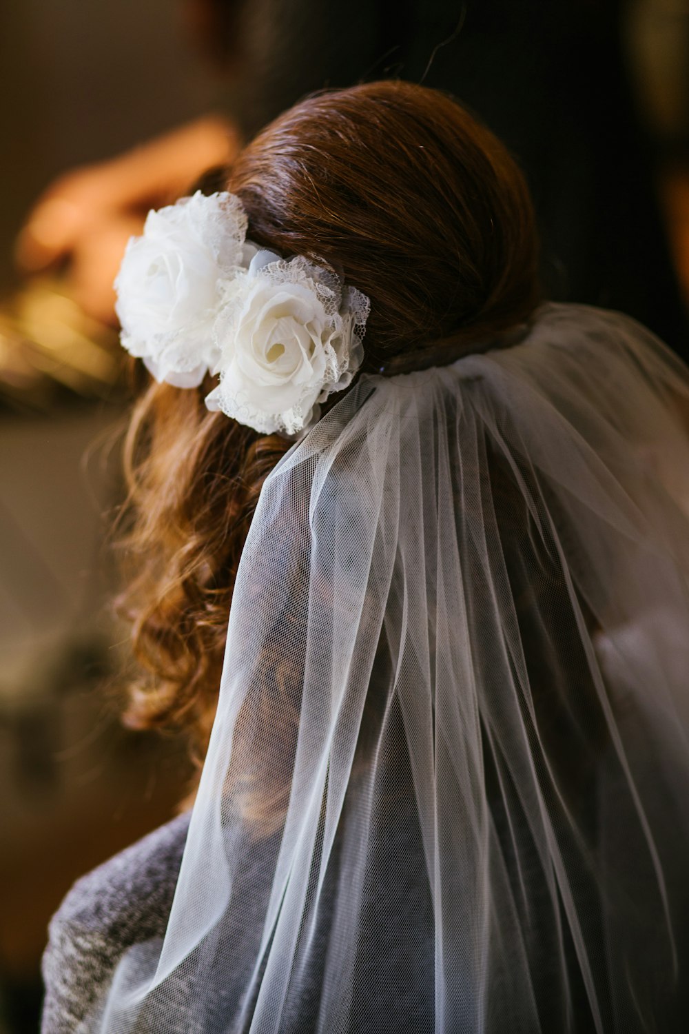 woman wearing white veil