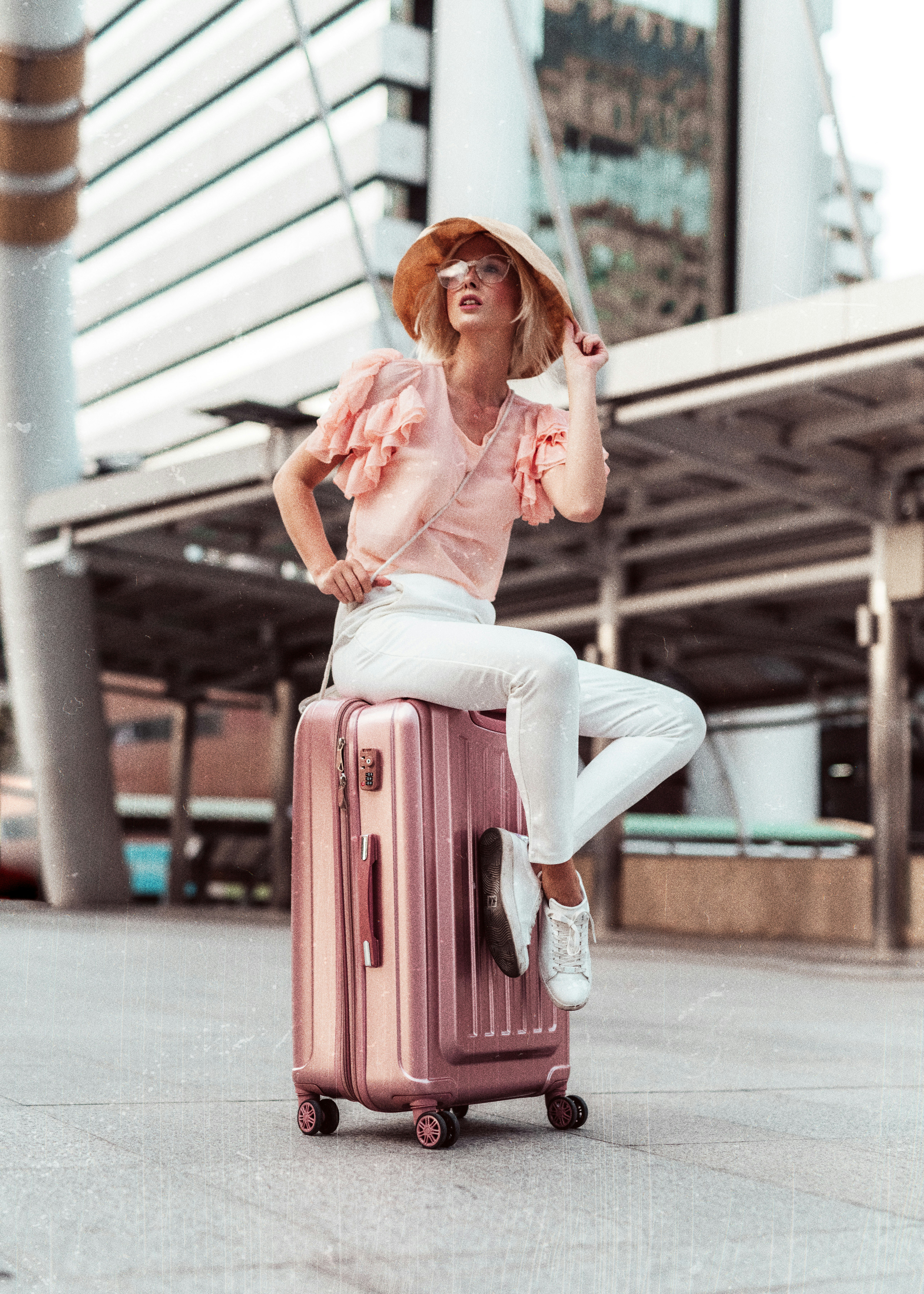 Woman, suitcase, travel and portrait HD photo by Dan 7Kidz (@7kidz) on Unsplash