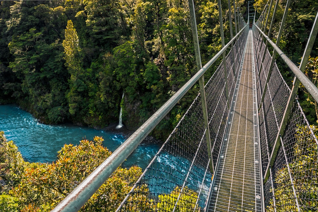 travelers stories about Suspension bridge in Waiohine Gorge Road, New Zealand
