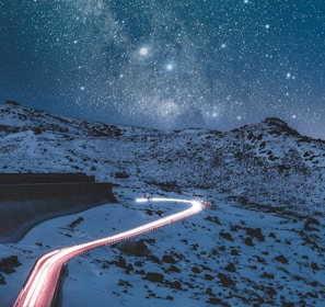 timelapse photo of road during nighttime